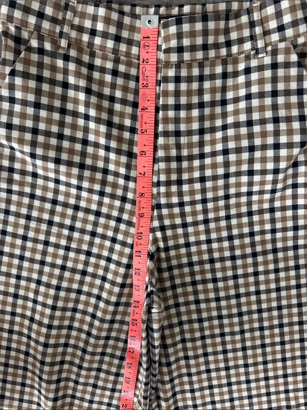 🌼Zara🌼 Tan & Black Checked Wide Leg Trousers, Size M